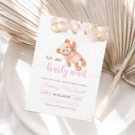 We kunnen wachten tot Teddy Bear Baby shower Kaart