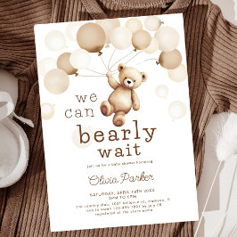 We kunnen wachten tot Teddy Bear Baby shower Kaart