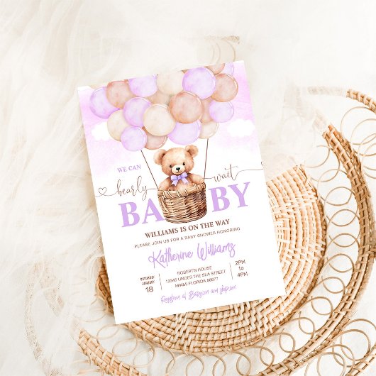 We kunnen wachten tot Teddy Bear Baby shower Kaart