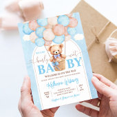 We kunnen wachten tot Teddy Bear Baby shower Kaart