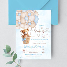 We kunnen wachten tot Teddy Bear Baby shower Kaart