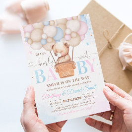We kunnen wachten tot Teddy Bear Baby shower Kaart