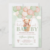 We kunnen wachten tot Teddy Bear Baby shower Kaart (Voorkant)
