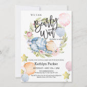 We kunnen wachten tot Teddy Bear Baby shower Kaart (Voorkant)