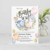 We kunnen wachten tot Teddy Bear Baby shower Kaart (Staand voorkant)