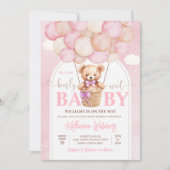 We kunnen wachten tot Teddy Bear Baby shower Kaart (Voorkant)