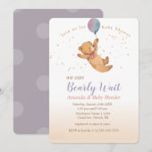 We kunnen wachten tot Teddy Bear Baby shower Kaart (Voorkant / Achterkant)