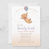 We kunnen wachten tot Teddy Bear Baby shower Kaart (Voorkant)