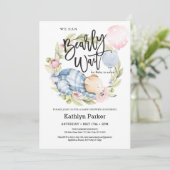 We kunnen wachten tot Teddy Bear Baby shower Kaart (Staand voorkant)