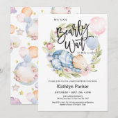 We kunnen wachten tot Teddy Bear Baby shower Kaart (Voorkant / Achterkant)