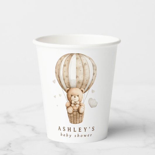 We kunnen wachten tot Teddy Bear Baby shower Papieren Bekers (Voorkant)