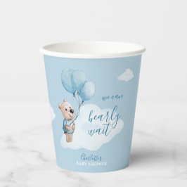 We kunnen wachten tot Teddy Bear Baby shower Papieren Bekers