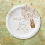 We kunnen wachten tot Teddy Bear Baby shower Papieren Bordje<br><div class="desc">Stomme "we kunnen snel wachten",  teddy heeft een genderneutraal baby shower ontworpen. Ontworpen door: Thisnotme©</div>