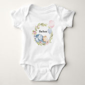 We kunnen wachten tot Teddy Bear Baby shower Romper (Voorkant)