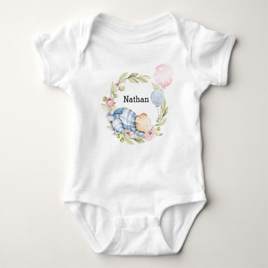 We kunnen wachten tot Teddy Bear Baby shower Romper (Voorkant)