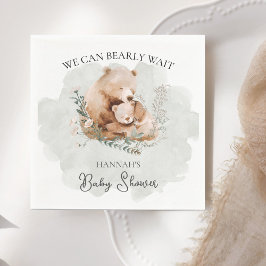 We kunnen wachten tot Teddy Bear Baby shower Servet