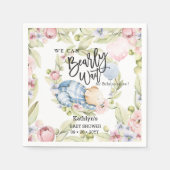 We kunnen wachten tot Teddy Bear Baby shower Servet (Voorkant)