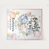 We kunnen wachten tot Teddy Bear Baby shower Wandkleed (Voorkant (horizontaal))