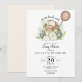 We kunnen wachten tot Teddy Bear Balloon Baby show Kaart (Voorkant / Achterkant)