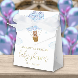 We kunnen wachten tot Teddy Bear Blue Boy Baby sho Bedankdoosjes