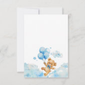 We kunnen wachten tot Teddy Bear Blue Boy Baby sho Bedankkaart (Achterkant)