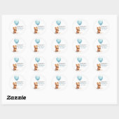 We kunnen wachten tot Teddy Bear Blue Boy Baby sho Ronde Sticker (Vel)
