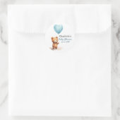 We kunnen wachten tot Teddy Bear Blue Boy Baby sho Ronde Sticker (Tas)