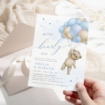 We kunnen wachten tot Teddy Bear Boy Baby shower I