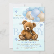 We kunnen wachten tot Teddy Bear Boy Baby shower