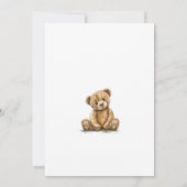 We kunnen wachten tot Teddy Bear Boy Baby shower Kaart (Achterkant)