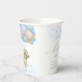 We kunnen wachten tot Teddy Bear Boy Baby shower Papieren Bekers (Links)