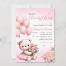 We kunnen wachten tot Teddy Bear Girl Baby shower