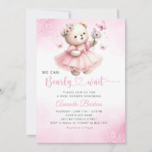 We kunnen wachten tot Teddy Bear Girl Baby shower