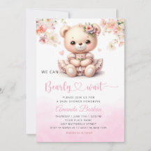 We kunnen wachten tot Teddy Bear Girl Baby shower