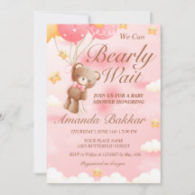 We kunnen wachten tot Teddy Bear Girl Baby shower