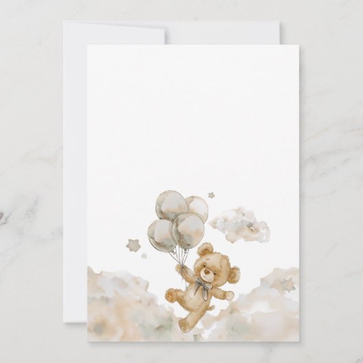 We kunnen wachten tot Teddy Bear Neutral Baby show Kaart (Achterkant)