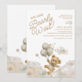 We kunnen wachten tot Teddy Bear Neutral Baby show Kaart (Voorkant / Achterkant)