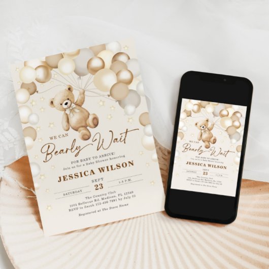 We kunnen wachten tot Teddy Bear Neutral Baby show Kaart