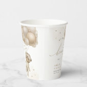 We kunnen wachten tot Teddy Bear Neutral Baby show Papieren Bekers (Rechts)