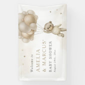 We kunnen wachten tot Teddy Bear Neutral Baby show Spandoek (Verticaal)