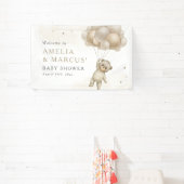 We kunnen wachten tot Teddy Bear Neutral Baby show Spandoek (Insitu)