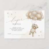 We kunnen wachten tot Teddy Neutral Diaper Raffle Informatiekaartje (Voorkant)