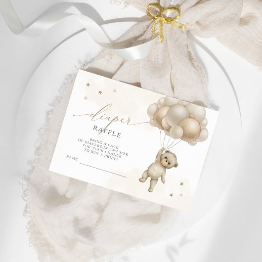 We kunnen wachten tot Teddy Neutral Diaper Raffle Informatiekaartje