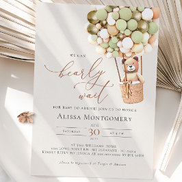 We kunnen wachten. Uitnodiging voor groen Baby sho