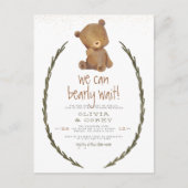 We kunnen Waterverf Beer Baby shower afwachten Briefkaart (Voorkant)