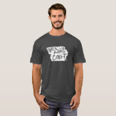 We kusten niet — Iowa Shirt (wit op donker) (Voorkant volledig)