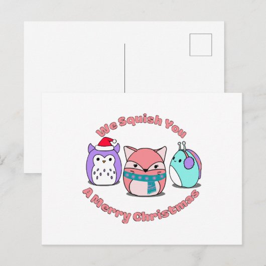 We kwadratten je een prettige kerst briefkaart (Voorkant / Achterkant)