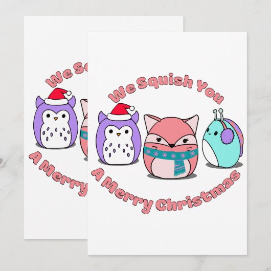 We kwadratten je een prettige kerst kaart (Voorkant / Achterkant)