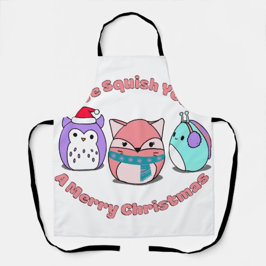 We kwadratten je een prettige kerst schort (Voorkant)