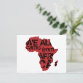 WE KWAM ALLEMAAL UIT AFRIKA BRIEFKAART (Staand voorkant)
